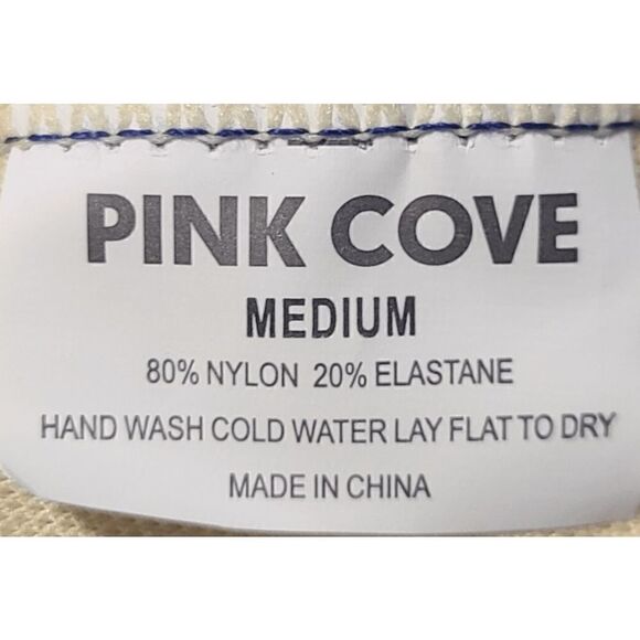 NWT Women's 1-Piece w/ Pocket Full Coverage Palm Leaf Print Swimsuit Blue - Picture 15 of 17